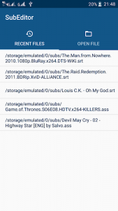 SubE: Subtitle Editor Screenshot 1