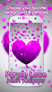 Purple Heart Wallpaper for Girls Live Screenshot 4