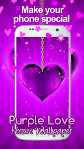 Purple Heart Wallpaper for Girls Live Screenshot 3