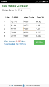 Gold Calculator Screenshot 2