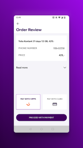 Telia Påfyll Screenshot 4